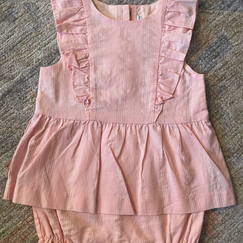 Janie & Jack Gold Threaded Onesie